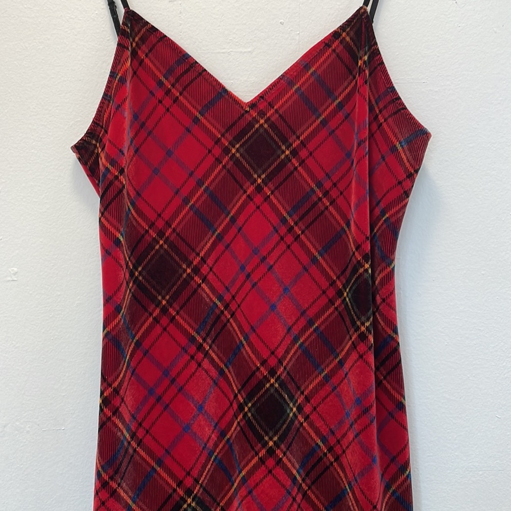 The Kooples red plaid velvet dress - Picture 4 of 7